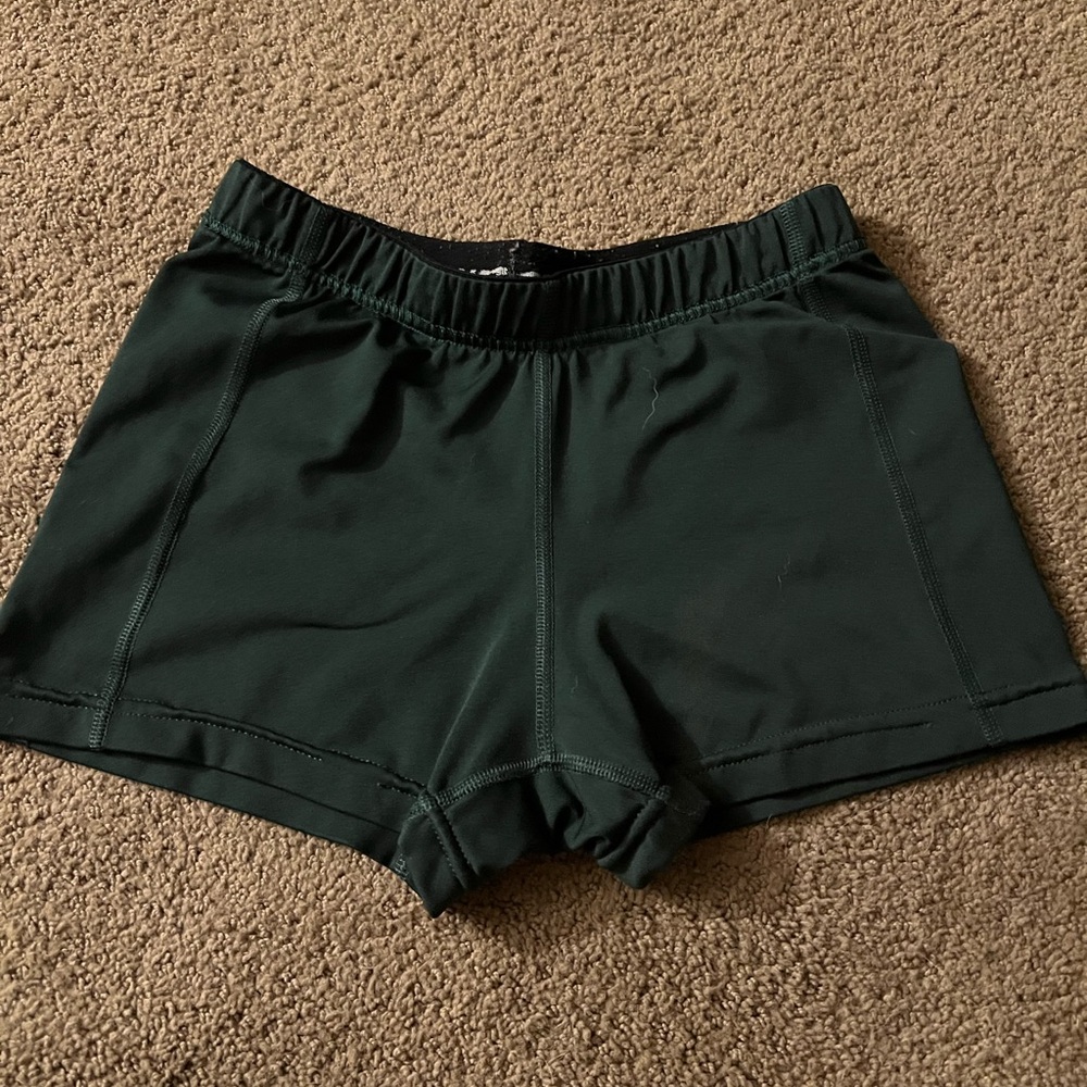 Forest green volleyball spandex shorts